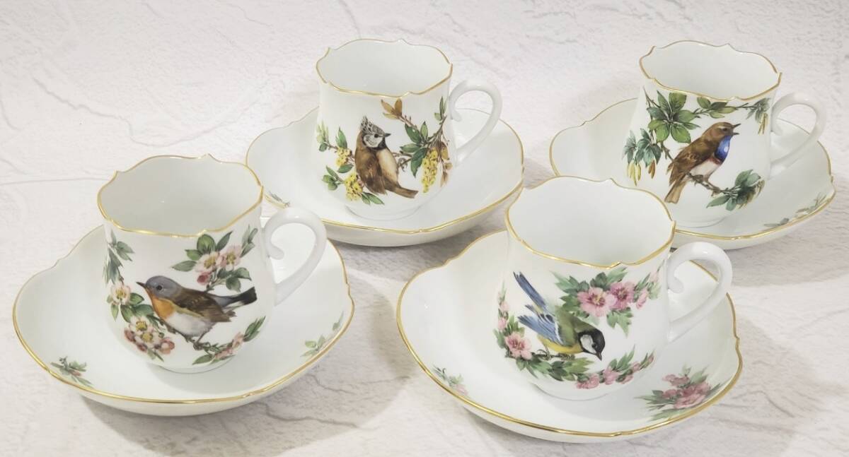 MEISSEN マイセン 鳥 バード 花 木 1つずつ違う柄 カップ MEISSEN マイセン 鳥 バード 花 木 1つずつ違う柄 カップ