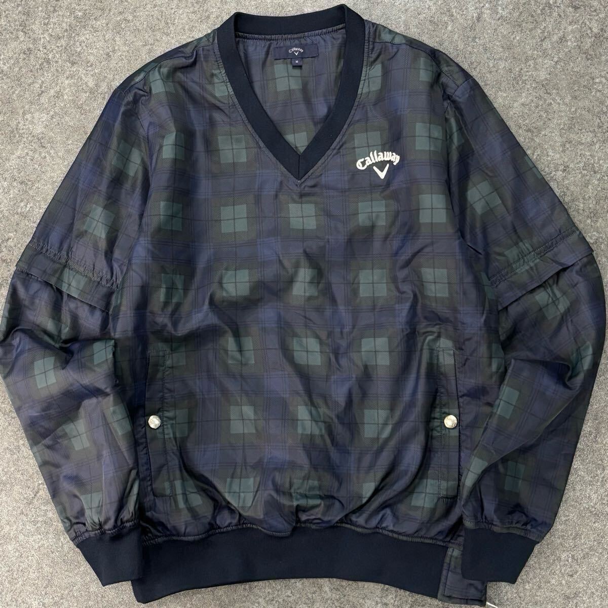 美品 Callaway GOLF キャロウェイ ゴルフ 2WAY Vネック 中綿 美品 Callaway GOLF キャロウェイ ゴルフ 2WAY Vネック 中綿