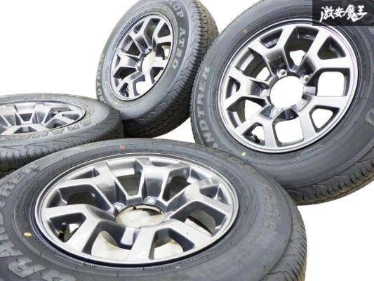 【新車外し!! 22年制 175/80R16 タイヤ付】 スズキ純正 JB74W ジムニー シエラ 15インチ 5.5J +5 PCD139.7 5H ホイール 4本 棚39D