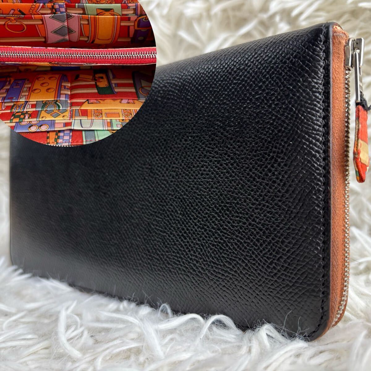 超激レア 良品】HERMES エルメス 長財布 アザップロング シルク 超激レア 良品】HERMES エルメス 長財布 アザップロング シルク
