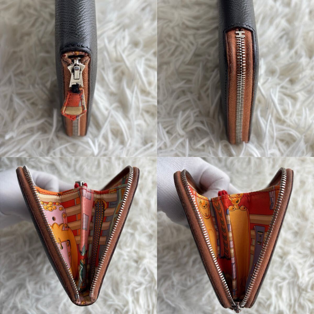 超激レア 良品】HERMES エルメス 長財布 アザップロング シルク 超激レア 良品】HERMES エルメス 長財布 アザップロング シルク
