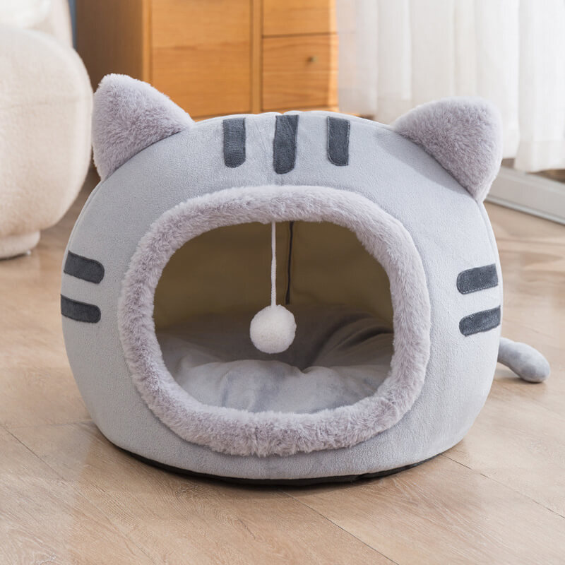 【快適な隠れ家】キャットハウス 貓ベッド 冬 貓のベッド 洗える 暖かい 子犬 小型犬 ドーム型 おすすめ 人気 便利