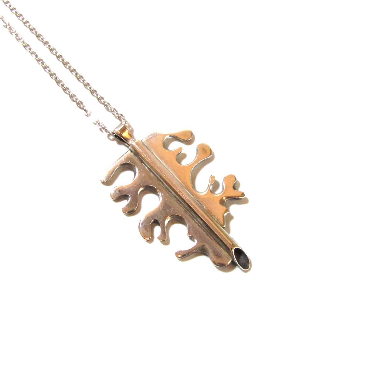 ★Vintage modern design silver necklace
