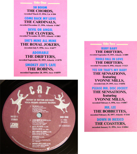 !_Atlantic Records History Of Rhythm And Blues Vocal Groups - LP / The Drifters - Fools Fall In Love,The Chords - Sh Boom,Cat,1983