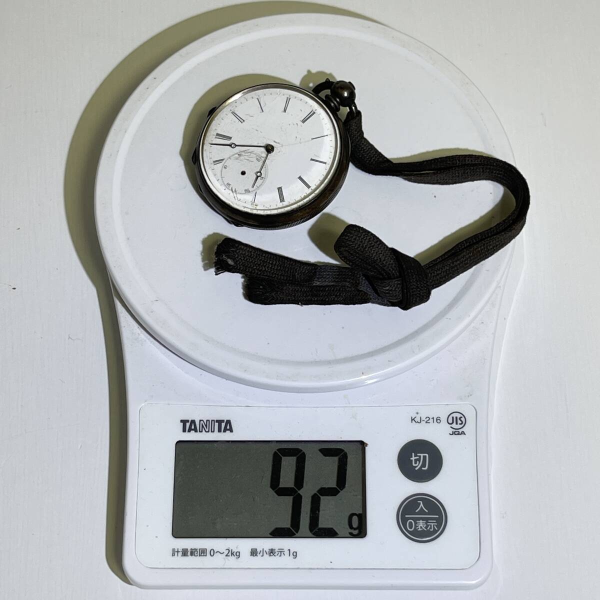 懐中時計 コロン商会 800 銀製 重量約92g 手巻 商館時計 戦前
