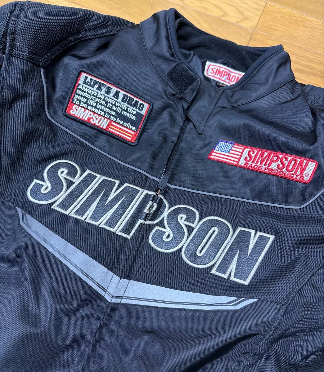 SIMPSON シンプソンバイクライダージャケット 肩?肘パット　プロテクター入り:LL☆BT-110
