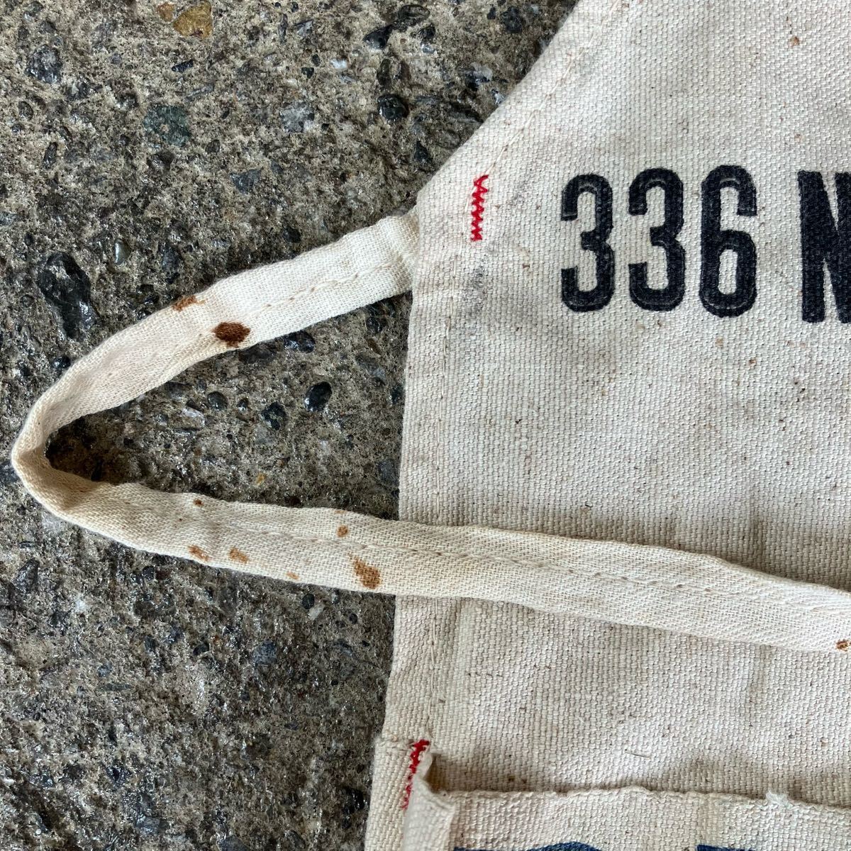 [vintage] фартук Ad ba Thai Gin g Work фартук парусина BIRD ROOFS магазин инвентарь античный б/у одежда US магазин инвентарь старый дорога vintage