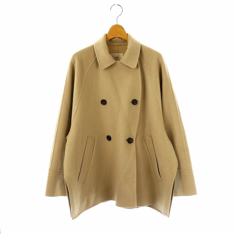 イエナ IENA 24AW スーパー160ダブルフェイスショートコート アウター 38 ベージュ /HK ■OS レディース