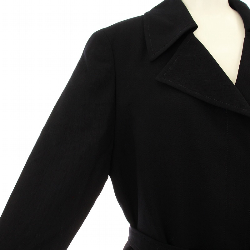 マダムジョコンダ MADAM JOCONDE 350S209-2306 ロングジャケット 比翼ボタン ウール 11 紺 ネイビー /KU レディース