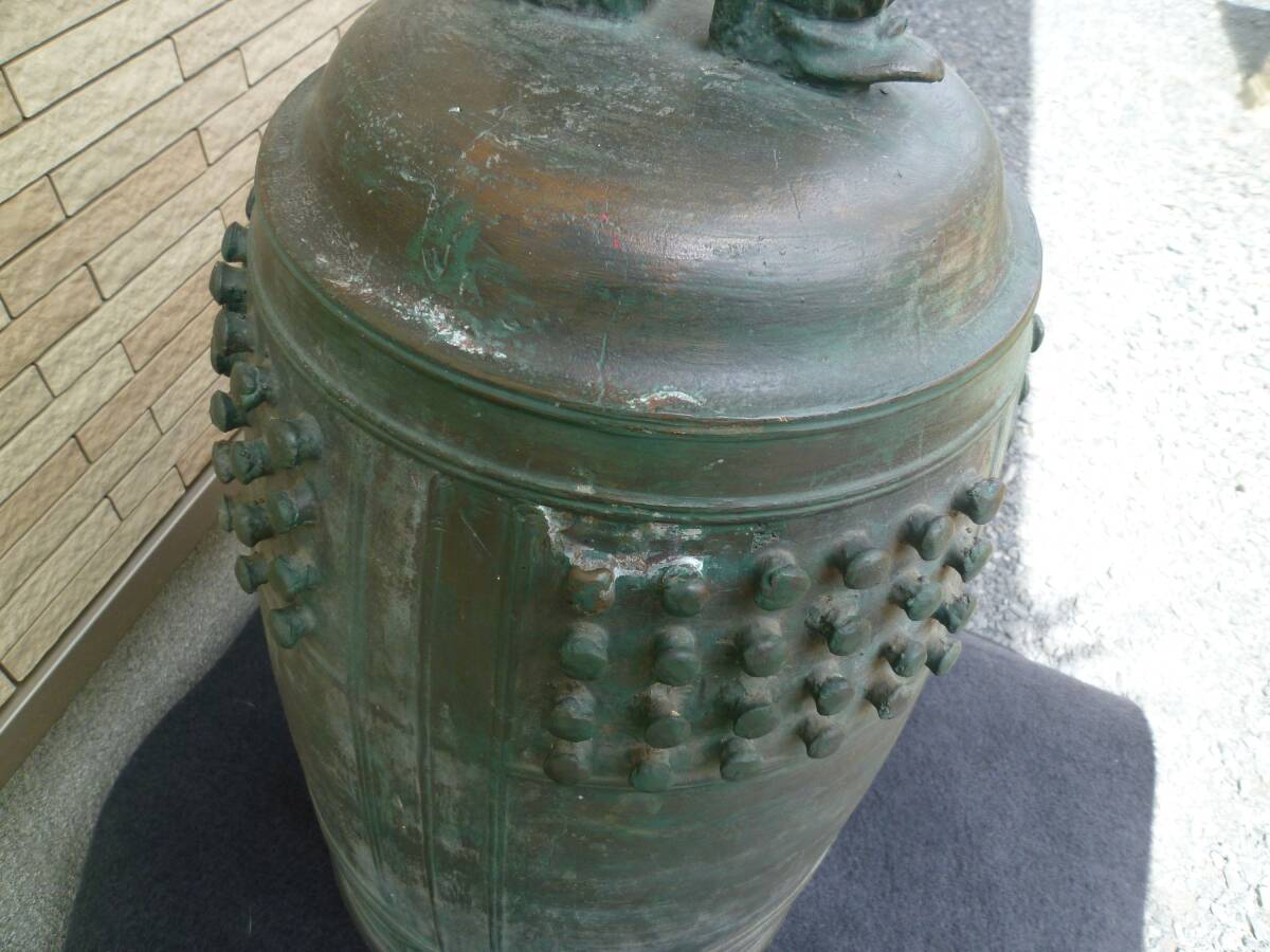 大型】半鐘 梵鐘 喚鐘 吊鐘 65㎝ 25kg 寺院仏具 古銅 江戸期 大型】半鐘 梵鐘 喚鐘 吊鐘 65㎝ 25kg 寺院仏具 古銅 江戸期