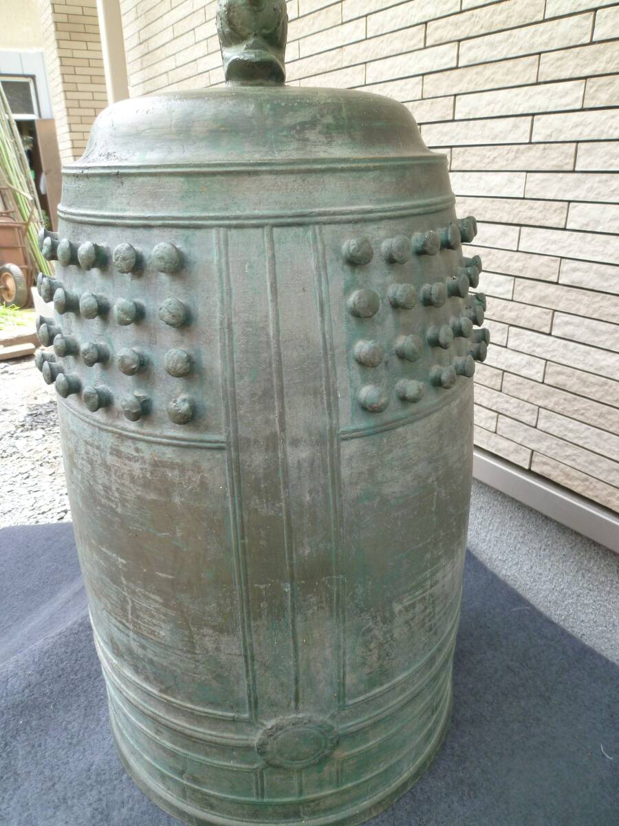 大型】半鐘 梵鐘 喚鐘 吊鐘 65㎝ 25kg 寺院仏具 古銅 江戸期 大型】半鐘 梵鐘 喚鐘 吊鐘 65㎝ 25kg 寺院仏具 古銅 江戸期