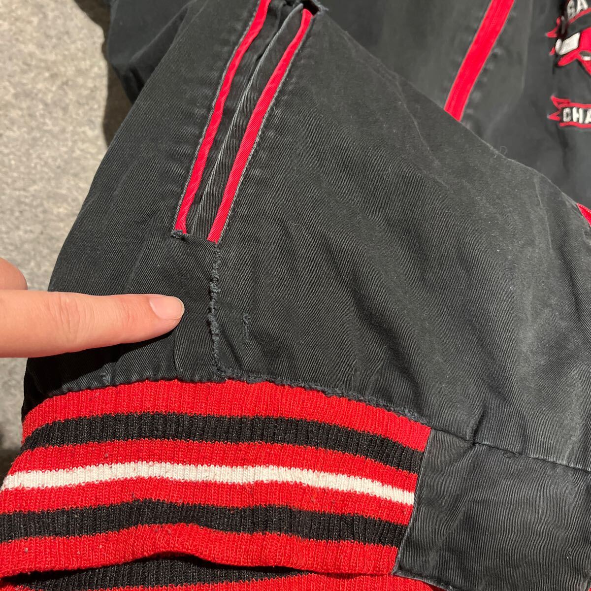 激レア◎90s NBA シカゴブルズ 刺繍入り スタジャン ジャケット 激レア◎90s NBA シカゴブルズ 刺繍入り スタジャン ジャケット