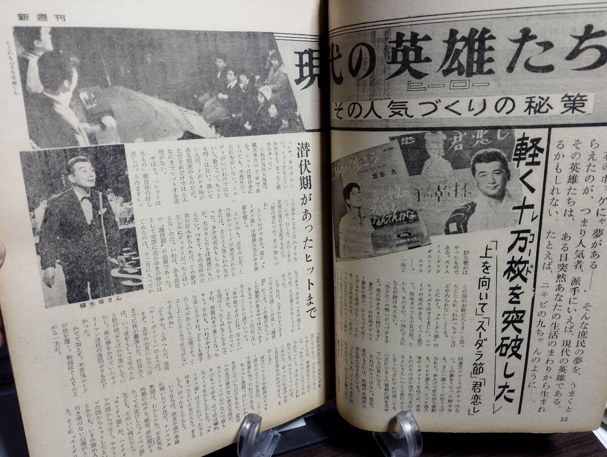 新週刊 2巻9号　対談・寺山修司×大藪春彦　松本清張・黒いムードを売る男　現代の主役・小月冴子　池田首相を泣かせた官僚閥　菊田一夫_画像4