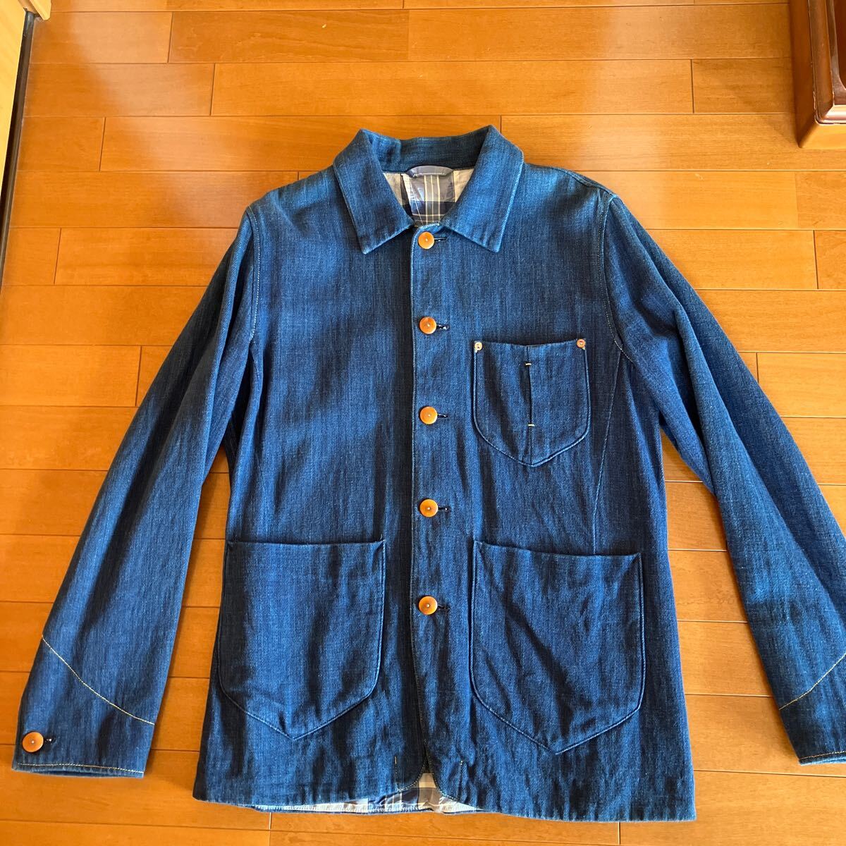 SOULIVE JAPAN BLUE JEANS Denim комбинезон BLX-6-004 размер 4 saw Live Japan голубой индиго ткань магазин персик Taro джинсы хлопок 100% шелк другой ткань 