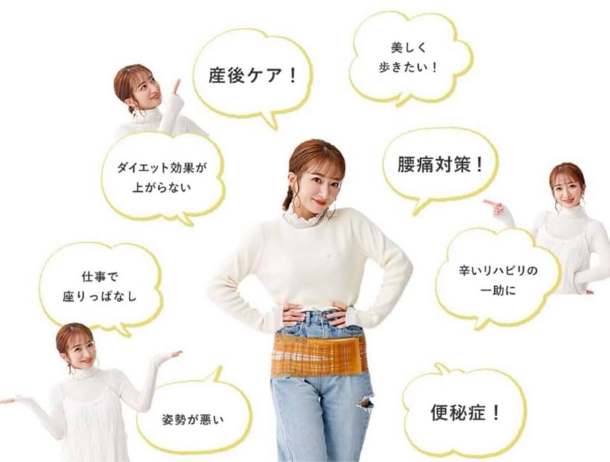 カーブベルトプロテクト 元モーニング娘。 辻希美プロデュース 骨盤ベルト 骨盤補正 産後 腰痛 ダイエット 矯正ベルト コルセット_画像5