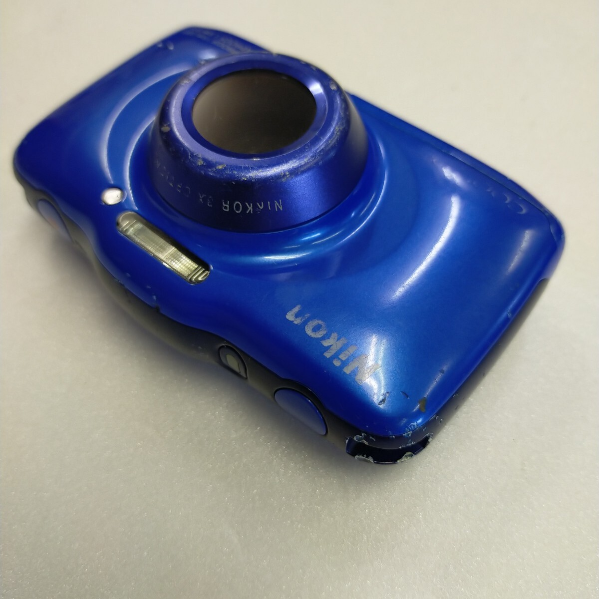Nikon COOLPIX S32 ニコン クールピクス コンパクトデジタルカメラ ブルー デジカメ バッテリーなし 動作未確認 現状品_画像7
