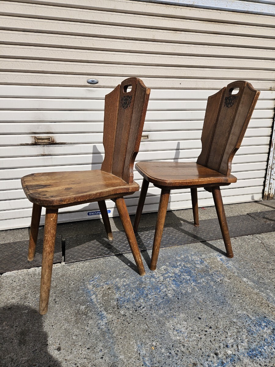 ②カリモク karimoku ルスティック オールドカリモク ヴィンテージ nz ヴィンテージ karimoku オールドカリモク ダイニングチェア 2脚