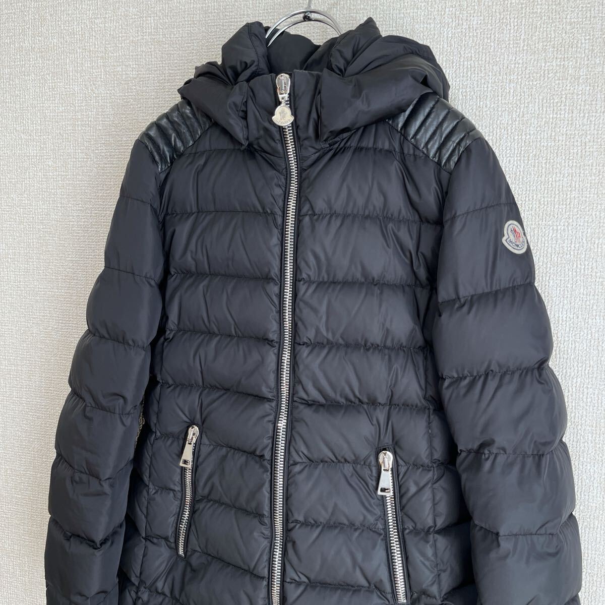 【高級】MONCLER ダウンコート OROPHIN ブラック 0 Aライン_画像2