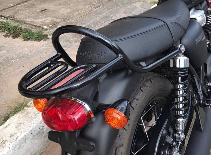 Triumph Triumph Bonneville новая модель T100 / T120 задний багажник поручень в одном корпусе чёрный : пудра пальто ( Хромированный металлизированный одновременно размещение средний )