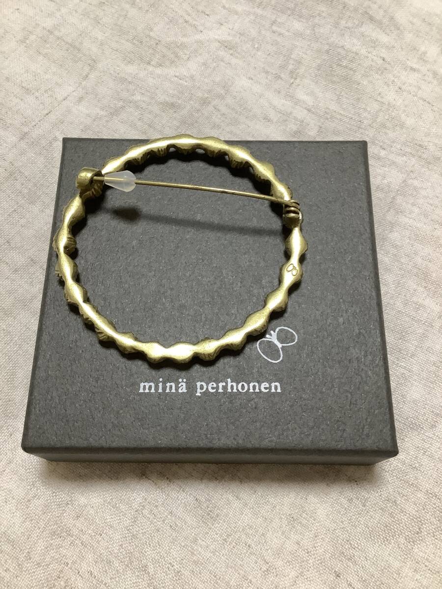  mina perhonen tambourine тамбурин брошь античный Gold 