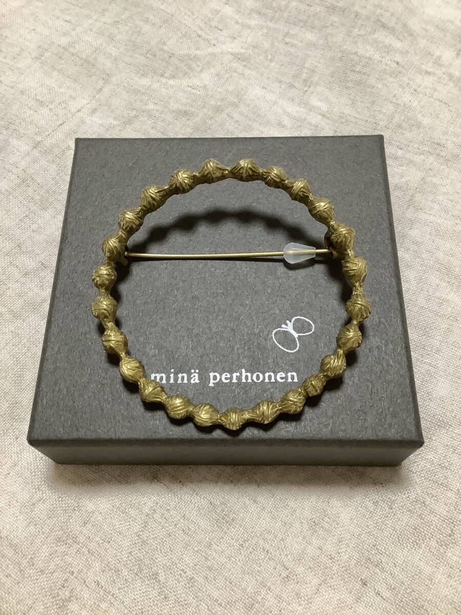  mina perhonen tambourine тамбурин брошь античный Gold 