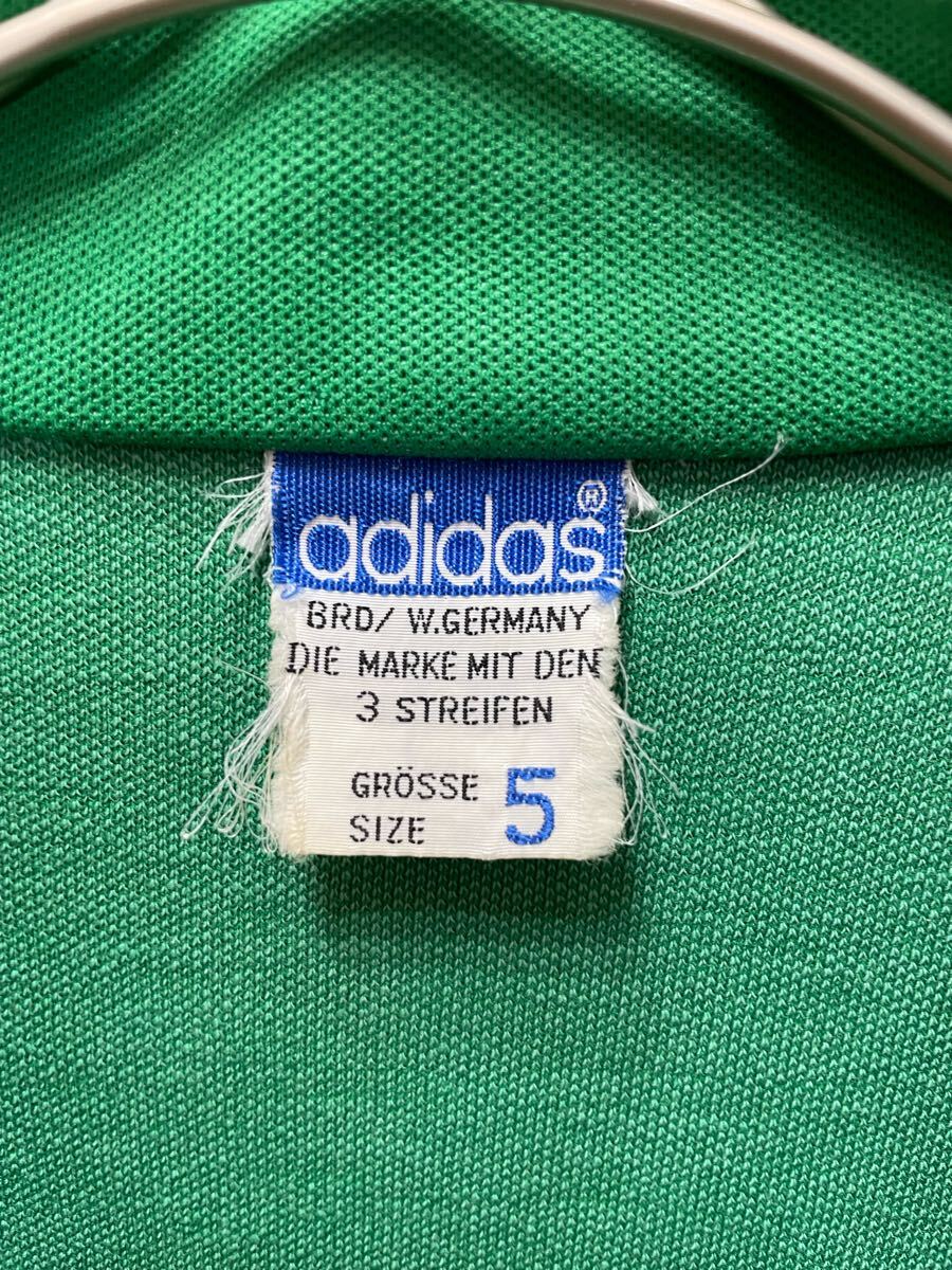 70s adidas トラックジャケット ジャージ 緑×白 ヴィンテージ 70s adidas トラックジャケット ジャージ 緑×白 ヴィンテージ