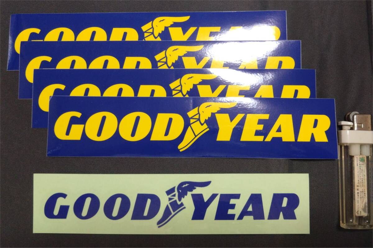 ▼GOODYEAR ステッカー 非売品 4枚 加硫ゴム 飛行船 タイヤ 住友ゴム工業 F1 優勝 フェラーリ シューマッハ EAGLE NASCAR WEC_画像1