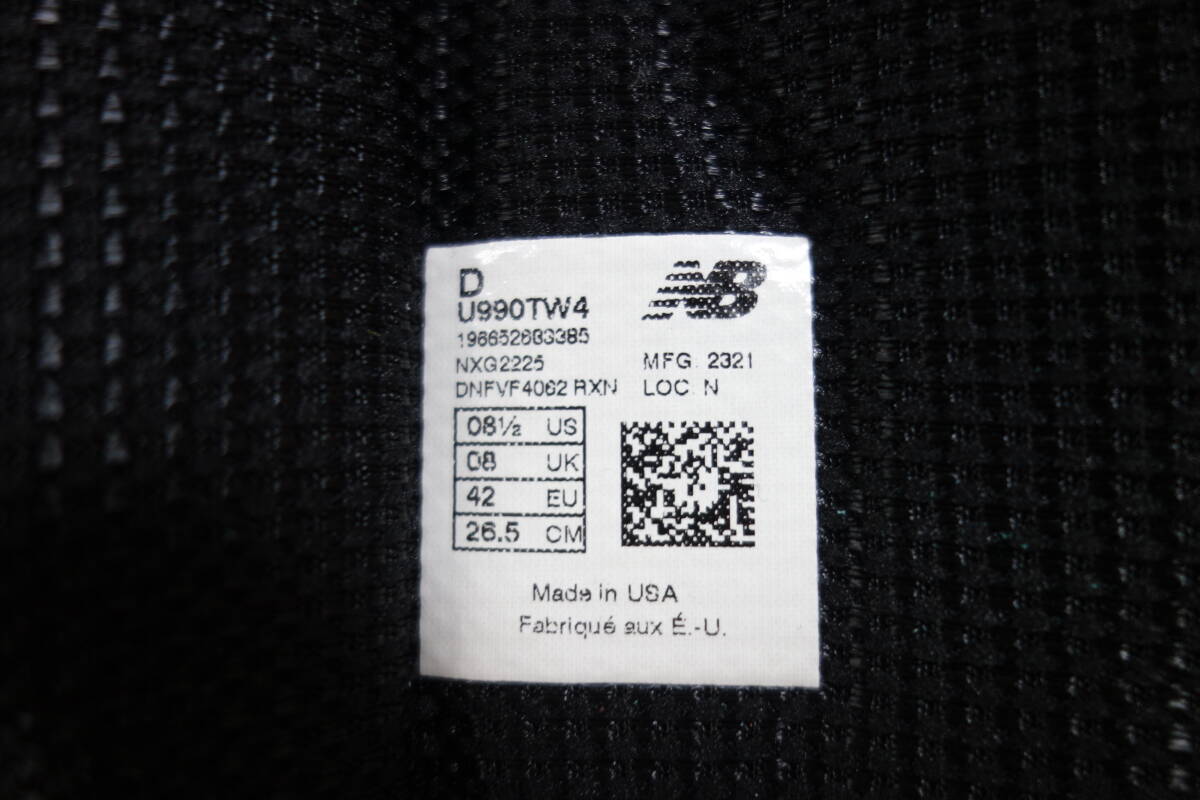  обычная цена 4.2 десять тысяч иен не использовался New Balance U990 TW4 26.5cm USA 576 990 991 992 993 996 997 998 1300 1400 1500 UK NV GR v1 v2 v3 v4 v5 v6 ограничение 