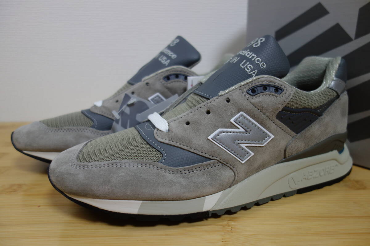 定価4万円 未使用 New Balance U998 GR 27cm 灰 USA 576 990 991 992 993 996 997 998 1300 1400 1500 UK NV GY v1 v2 v3 v4 v5 v6 限定