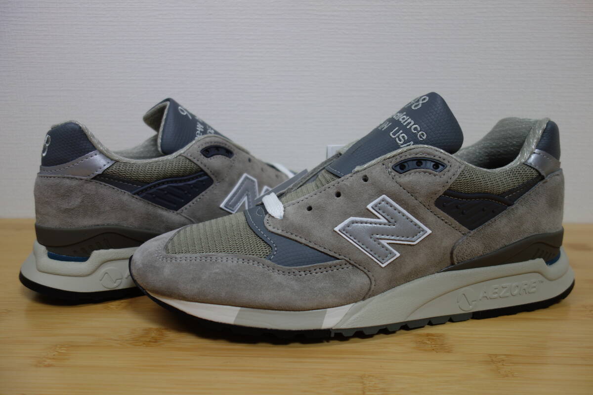 定価4万円 未使用 New Balance U998 GR 27cm 灰 USA 576 990 991 992 993 996 997 998 1300 1400 1500 UK NV GY v1 v2 v3 v4 v5 v6 限定