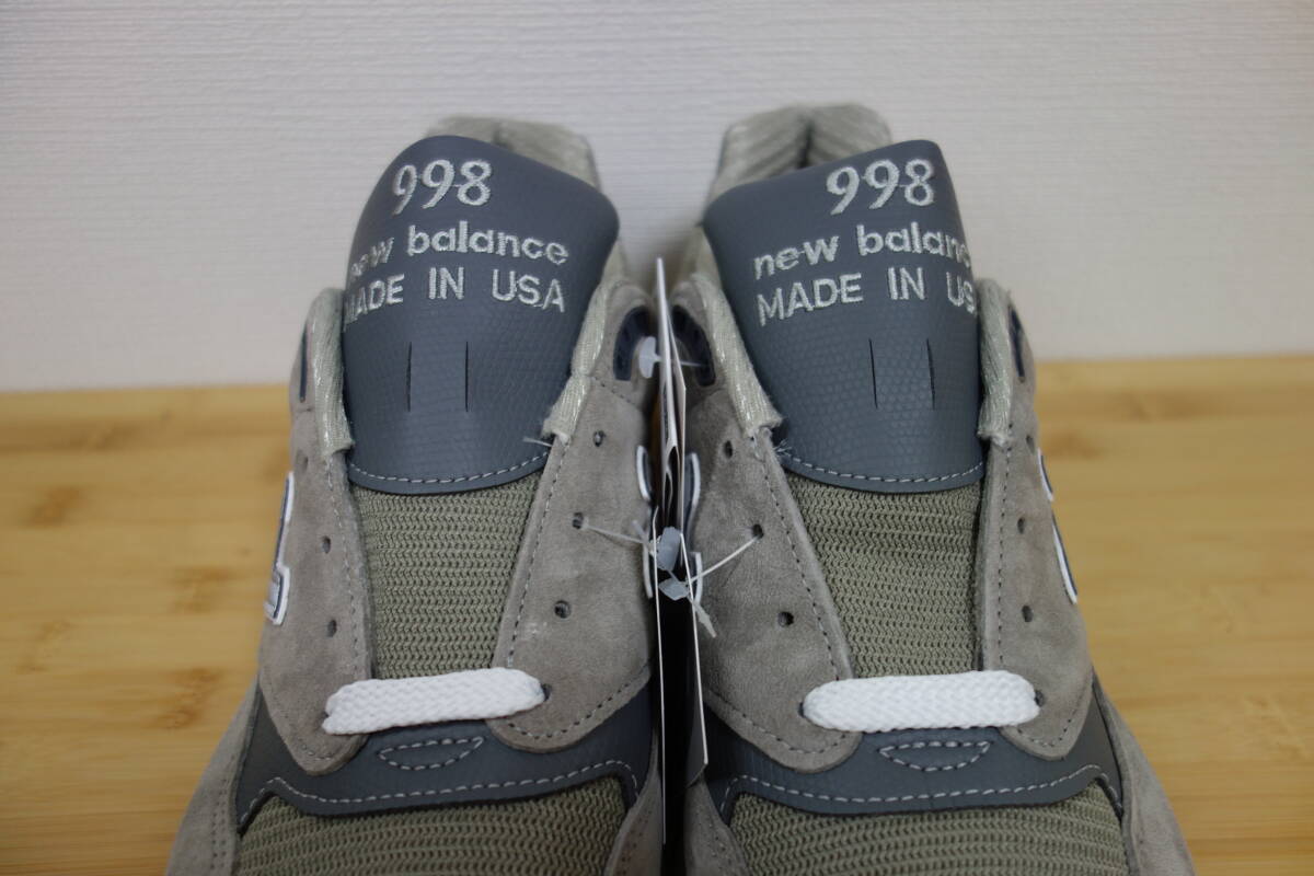 定価4万円 未使用 New Balance U998 GR 27cm 灰 USA 576 990 991 992 993 996 997 998 1300 1400 1500 UK NV GY v1 v2 v3 v4 v5 v6 限定