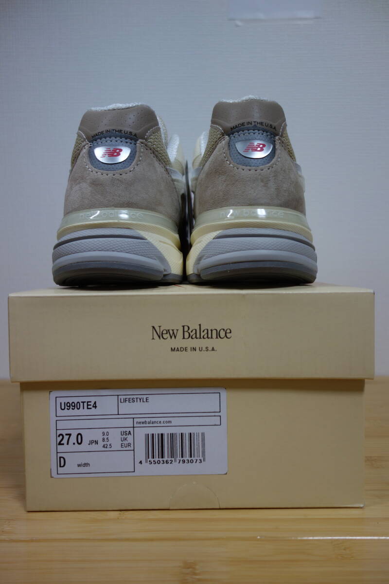  обычная цена 3.7 десять тысяч иен не использовался New Balance U990 TE4 27cm USA белый 576 990 991 992 993 996 997 998 1300 1400 1500 UK NV GR v1 v2 v3 v4 v5 v6 ограничение 