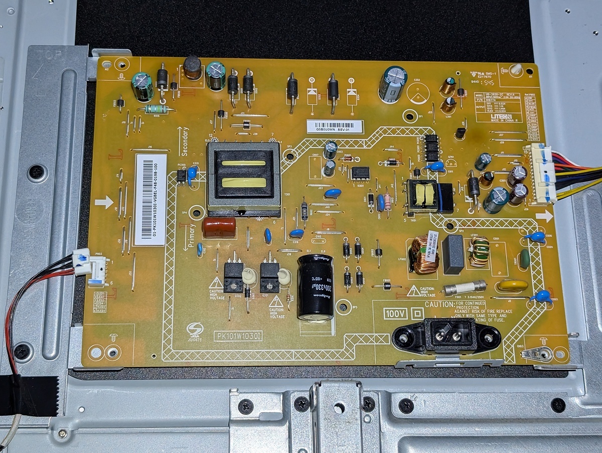 技術サポート付 動作OK REGZA 40S10 用 電源基板 UB-3930-2C 技術サポート付 動作OK REGZA 40S10 用 電源基板 UB-3930-2C