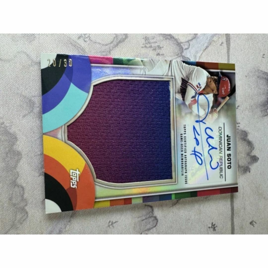 topps WBC フアンソト レリックオート JUAN 25シリアル(フアン topps WBC フアンソト レリックオート JUAN 25シリアル(フアン