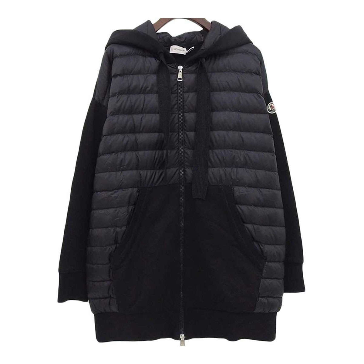 モンクレール MAGLIA CARDIGAN マグリア ダウン 切替 パーカー 84512 00 809AB メンズ ブラック MONCLER 中古 【アパレル?小物】