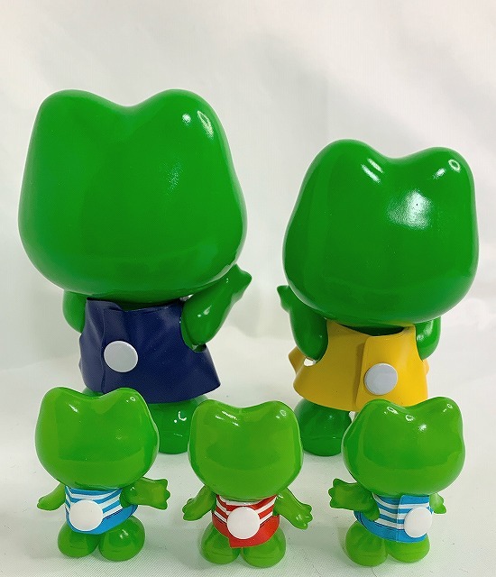 美品!コルゲンコーワ ケロちゃん カエル ソフビ 5体セット コロ 美品!コルゲンコーワ ケロちゃん カエル ソフビ 5体セット コロ