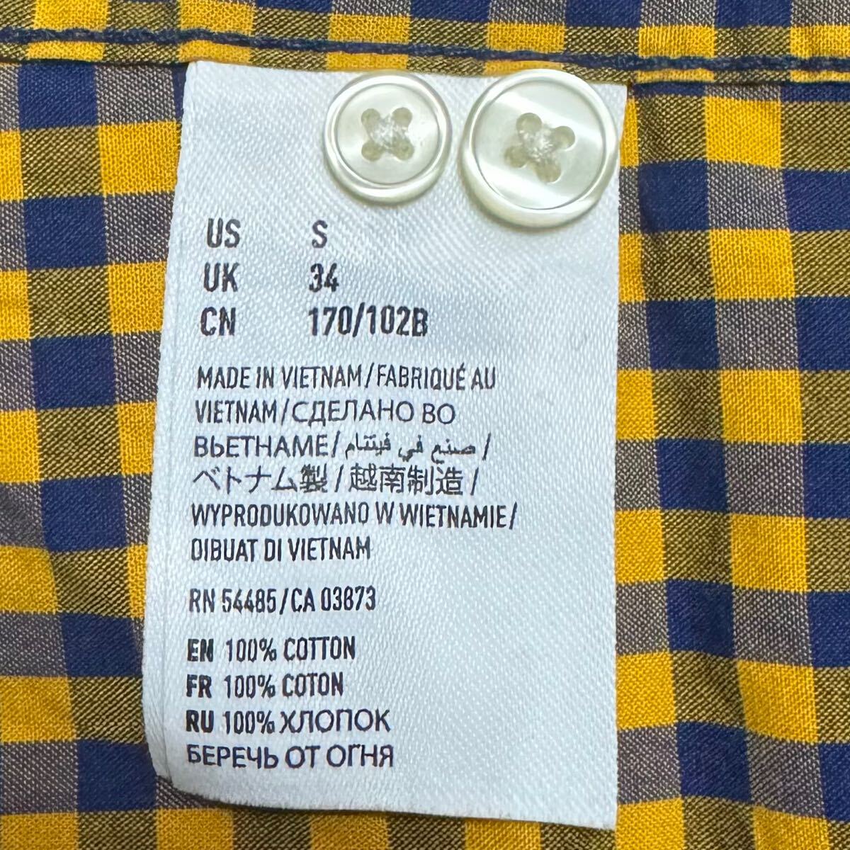AMERICAN EAGLE OUTFITTERS アメリカンイーグルアウトフィッターズ 長袖ボタンダウンシャツ 刺繍 チェック S
