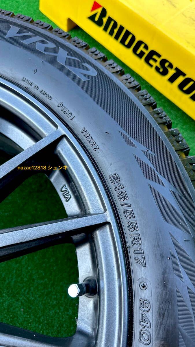 新春特価 美品】☆215/55R17 BS BLIZZAK VRX2☆weds VELVA SPORT 新春特価 美品】☆215/55R17 BS BLIZZAK VRX2☆weds VELVA SPORT