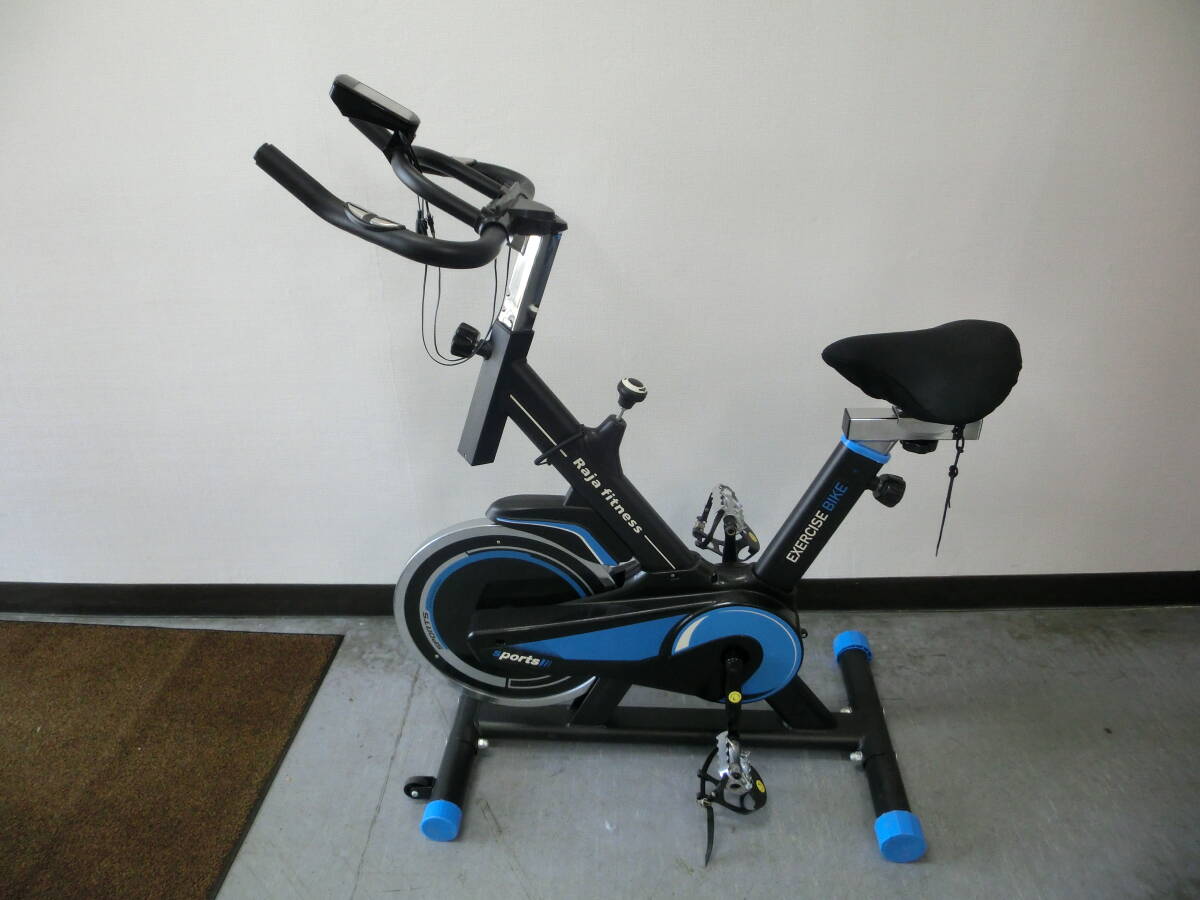 ??【7C1⑤】Raja fitness　スピンバイク フィットネスバイク 家庭用　ベルト式 フライホイール　エアロバイク??