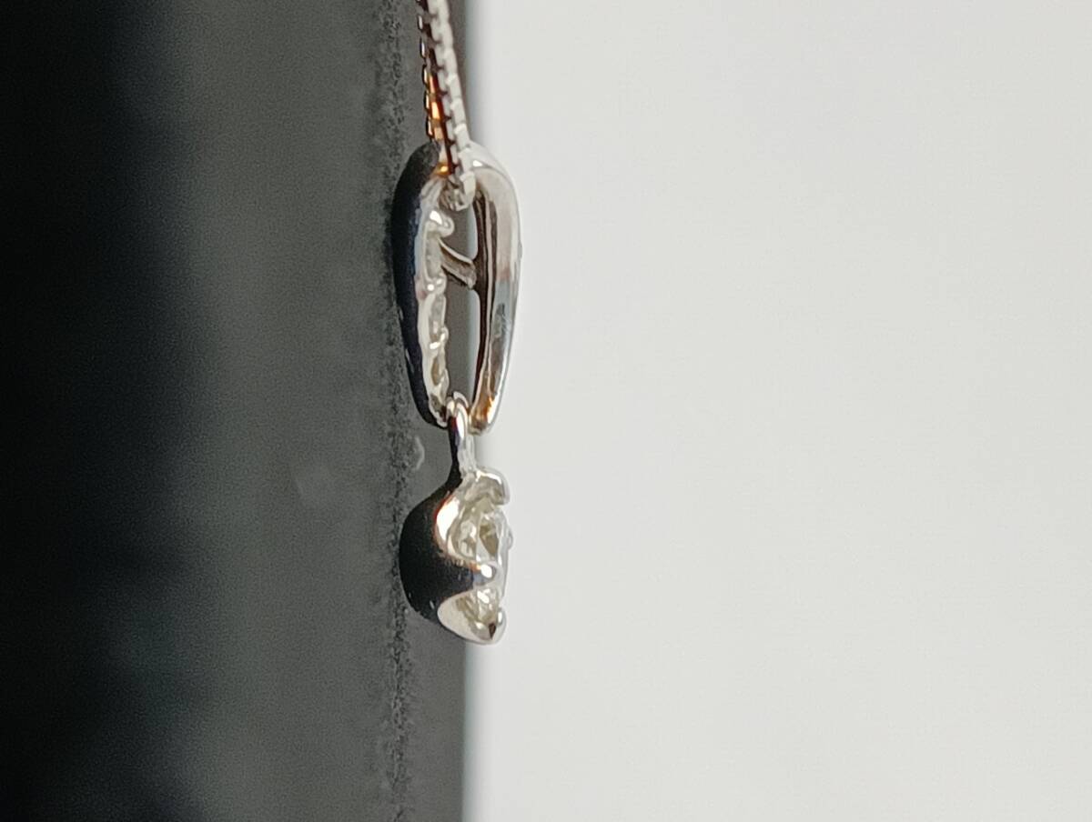 金獅子オリジナルジュエリー　ネックレス　pt900/850　D0.13ct FD0.03ct_画像6