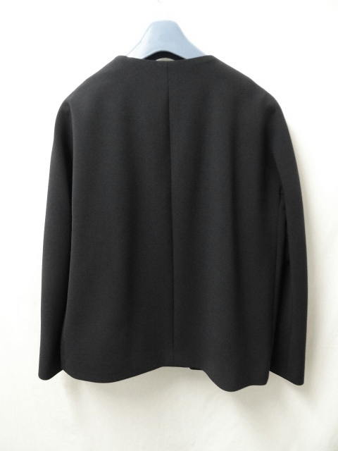 TRAVAIL MANUEL トラバイユマニュアル　新品未使用 Wクロス ノーカラージャケット　BLACK