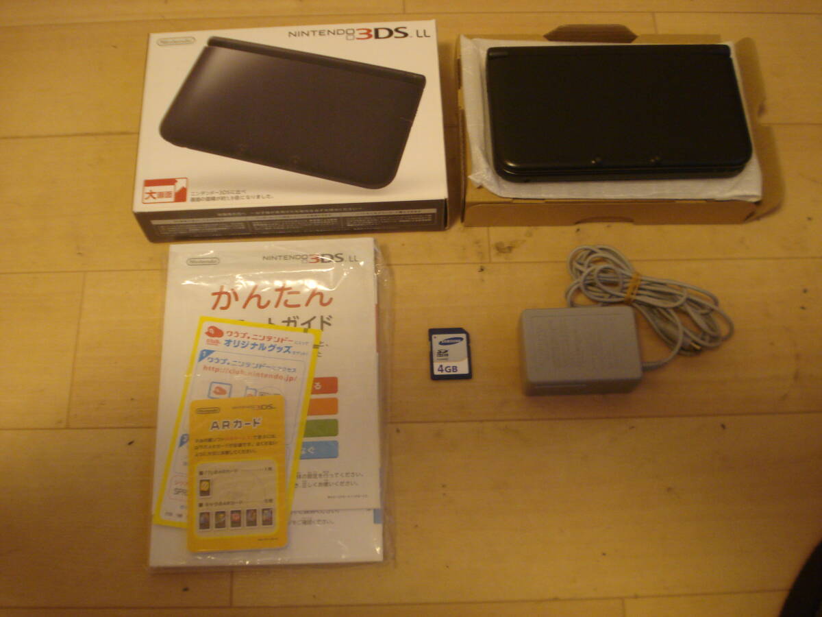 コリアグランドセール 2025 ニンテンドー3DS 4M☆任天堂 LL 純正ACアダプター 本体 ブラック ニンテンドー3DS LL本体