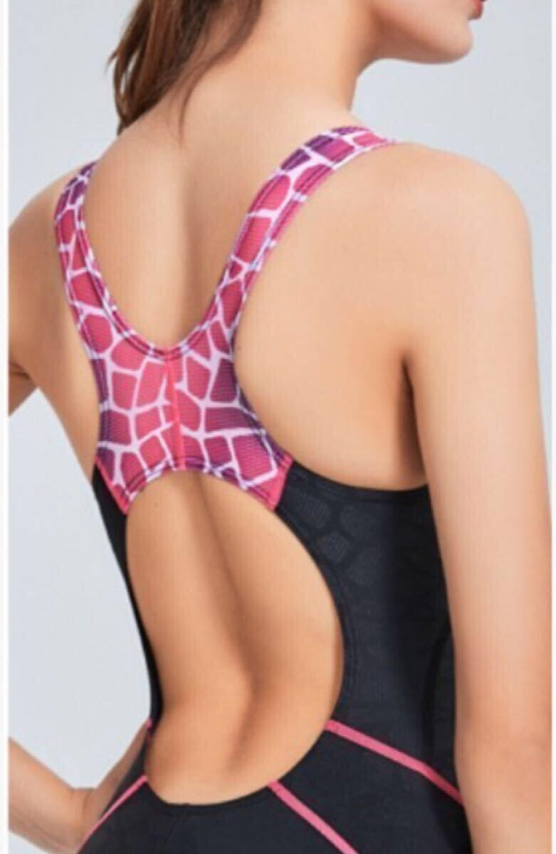 送料込 大人気 2XL 競泳水著 フィットネス スイムウエアトレーニング 帽子付 レディース 