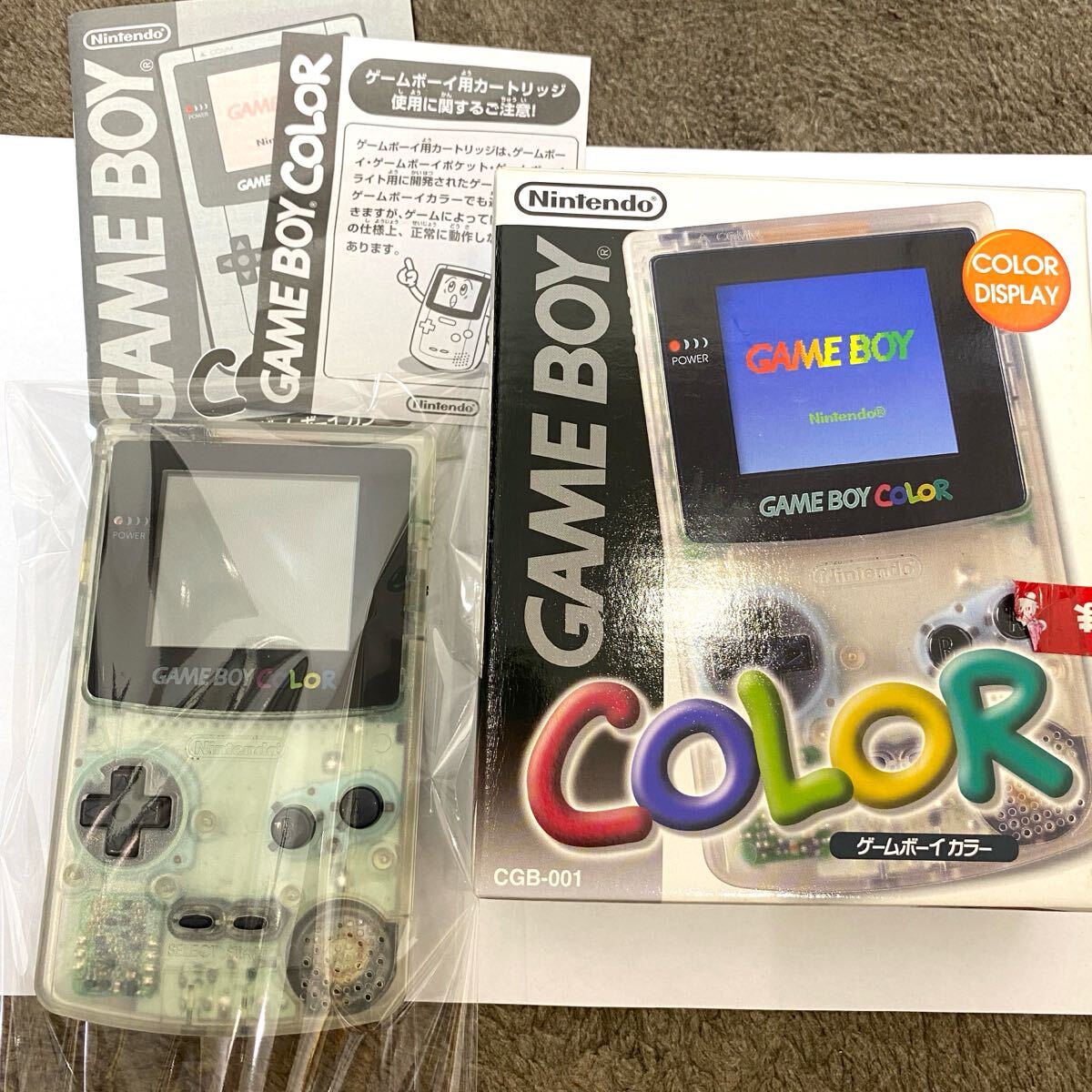 ゲームボーイカラー □美品 クリア GBC 任天堂 説明書 箱 ゲームボーイカラー □美品 クリア GBC 任天堂 説明書 箱