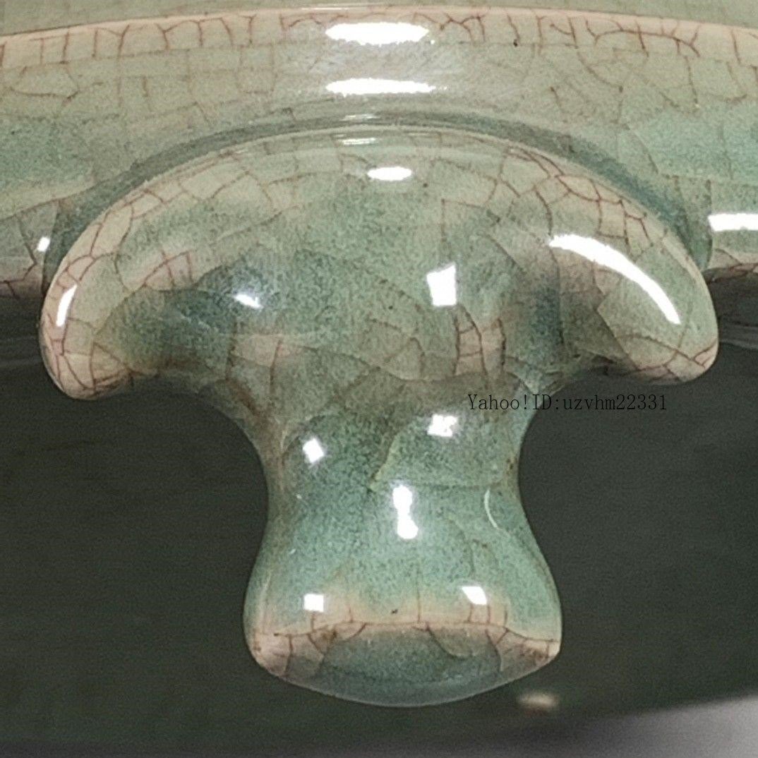 中国 汝窯 青磁 香炉 陶器 陶芸 香道具 仏具 官窯 青釉