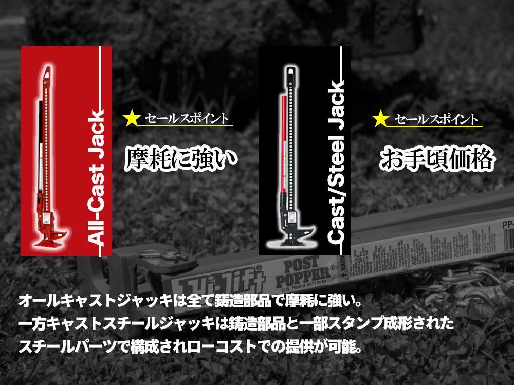 [HI-LIFT(ハイリフト) ＵＳＡ正規(guī)品] ハイリフトジャッキ― オールキャストシリーズ 耐荷重3175kg 長さ 48インチ 122センチ 汎用/HL485