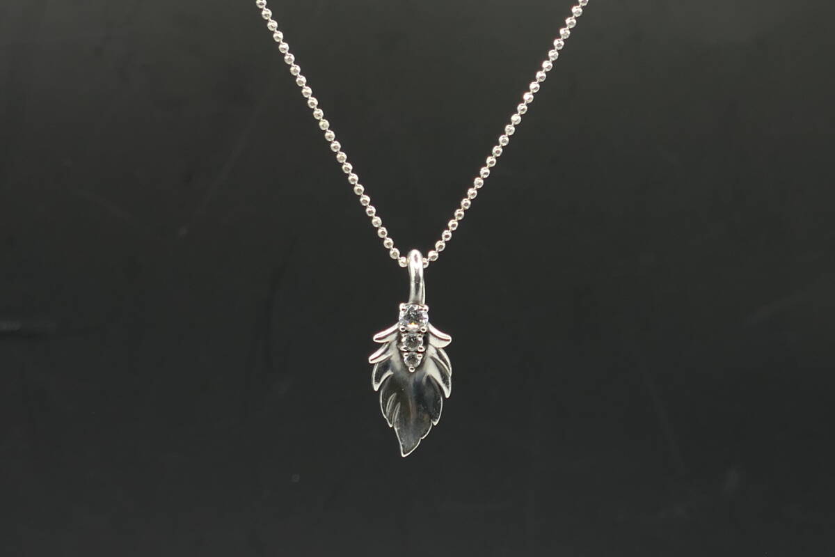 美品　KONRON　コンロン　フェザー　ネックレス　ペンダント　ジルコニア_画像5