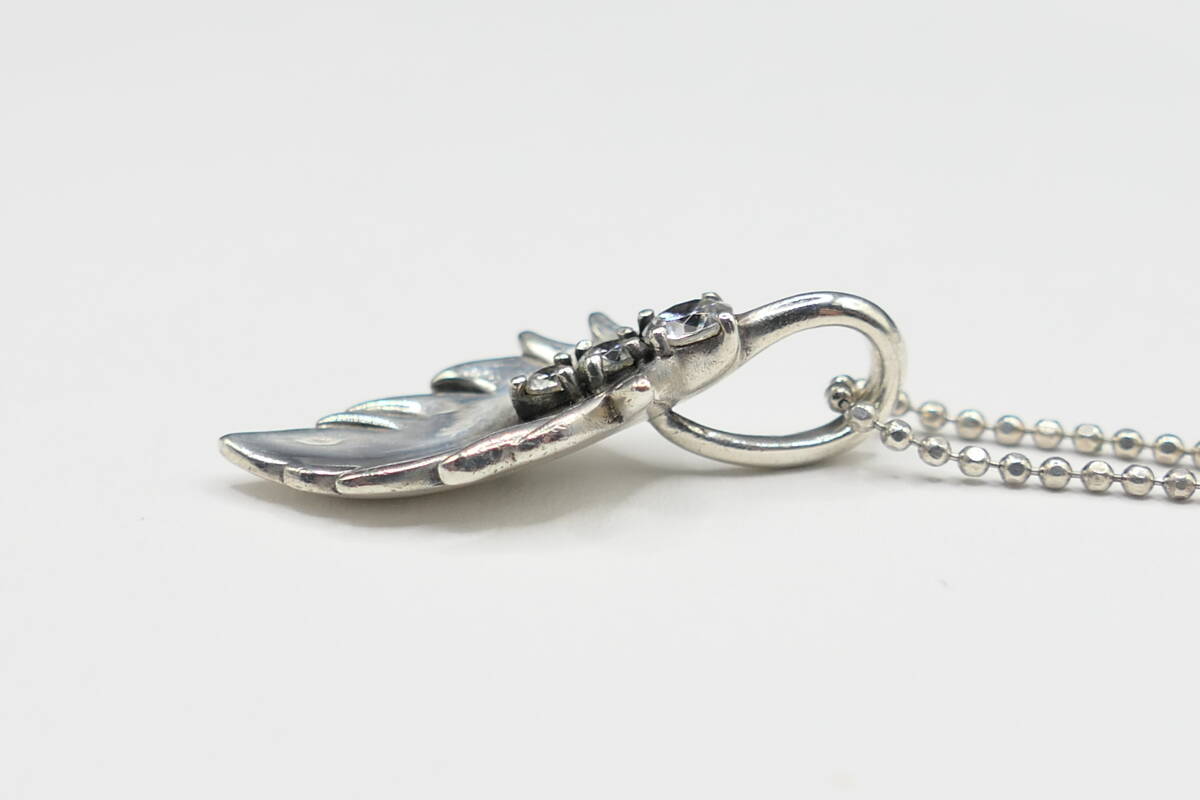 美品　KONRON　コンロン　フェザー　ネックレス　ペンダント　ジルコニア_画像7