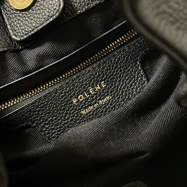 ポレーヌ POLENE ハンドバッグ ヌメロ ヌフ 黒 バッグ - 牛革 ポレーヌ POLENE ハンドバッグ ヌメロ ヌフ 黒 バッグ - 牛革