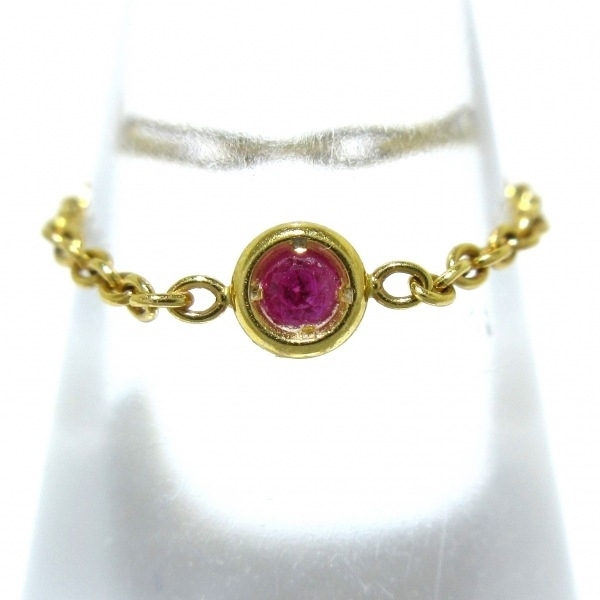 ディオール/クリスチャンディオール DIOR/ChristianDior リング 7 號(hào) ミミウィ K18YG×レッド アクセサリー（指）